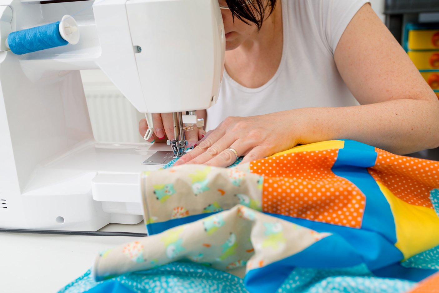 Sewing quilt